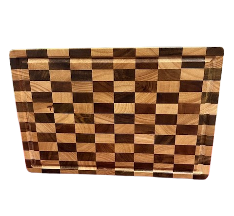 Handcrafted Acacia Checkered Cutting Board