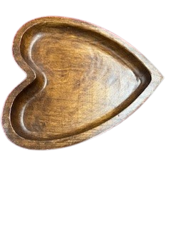 Decorative Wooden Heart Shaped Tray. Custom engraving