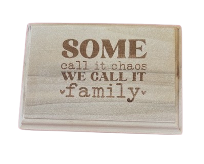 Solid wood engraved sign