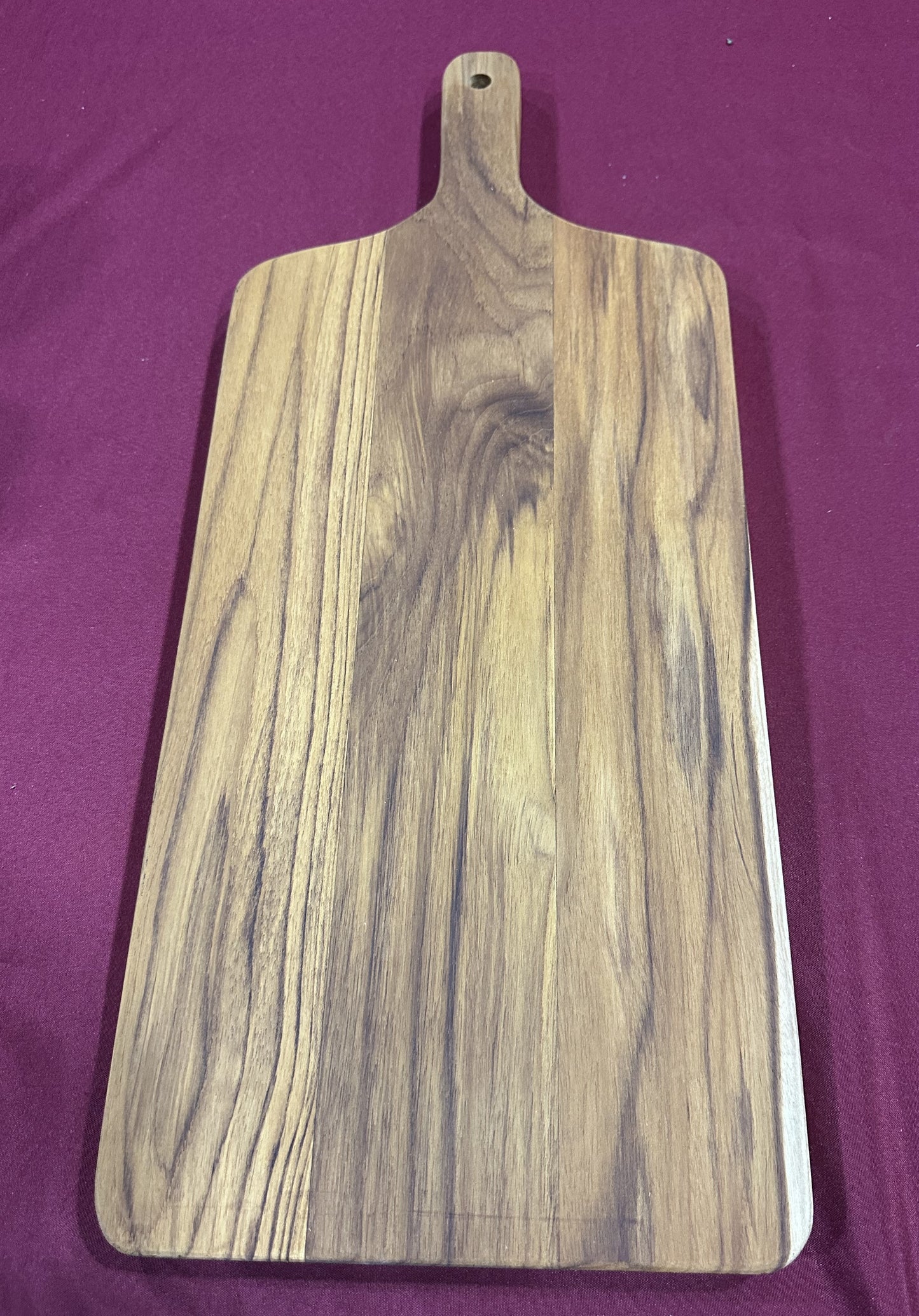Handmade teak wood large paddle cutting board