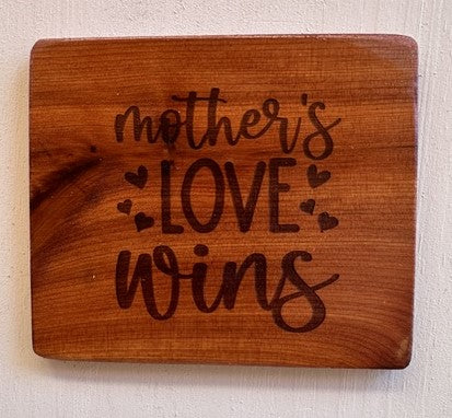 Handmade Cedar Engraved Magnetic Signs.