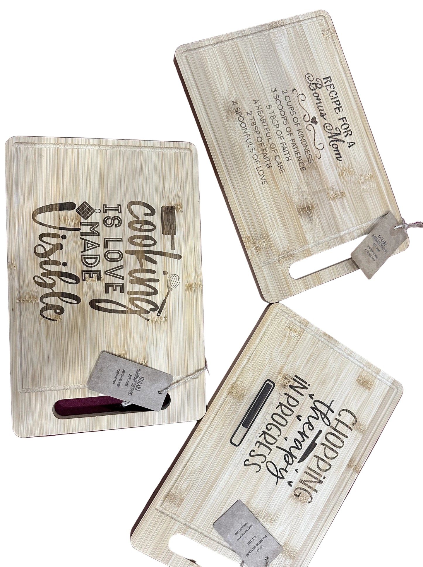 Bamboo engraved cutting board