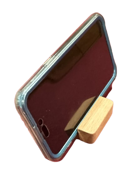 Beech wood phone holder