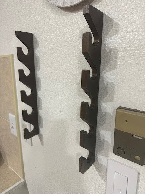 Handmade solid wood wall mounted cap holder