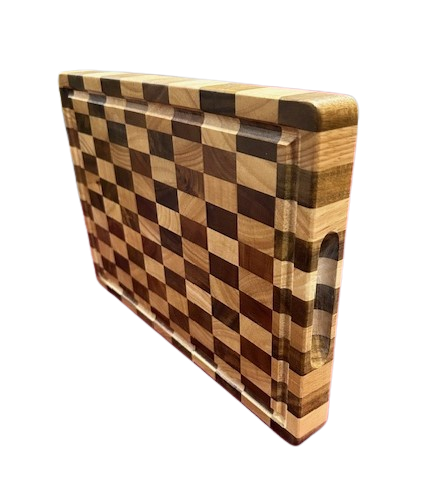 Handcrafted Acacia Checkered Cutting Board