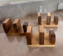 Handmade solid wood cutting board holder