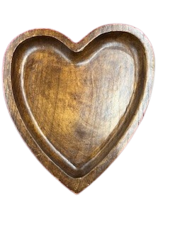 Decorative Wooden Heart Shaped Tray. Custom engraving