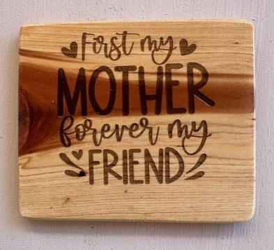Handmade Cedar Engraved Magnetic Signs.