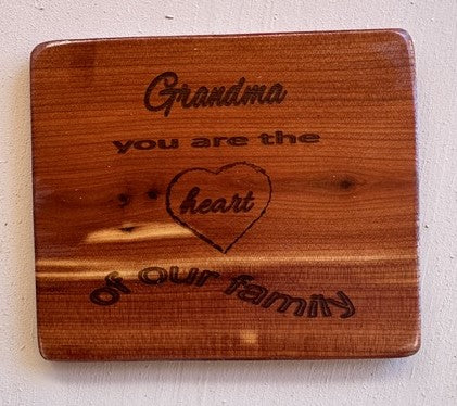 Handmade Cedar Engraved Magnetic Signs.