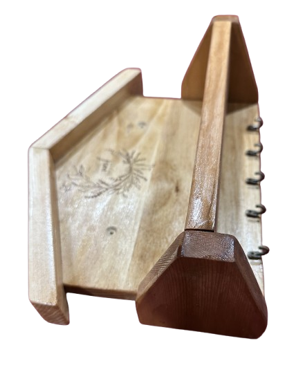 Handmade solid wood wall mounted key holder house shape