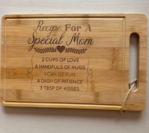 Bamboo engraved cutting board