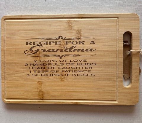 Bamboo engraved cutting board