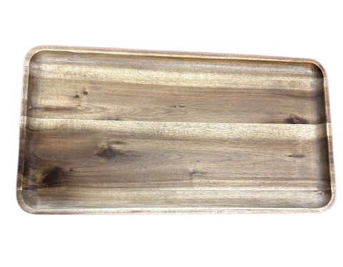 Personalized Acacia Wood Rectangular Serving Tray with Rectangular Legs | Custom Engraving