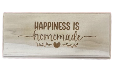 Solid wood engraved sign