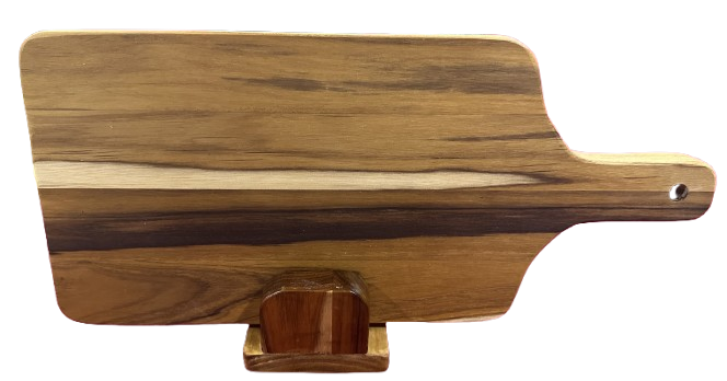 Handmade teak wood extra large paddle cutting board