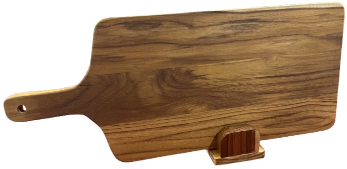 Handmade teak wood large paddle cutting board