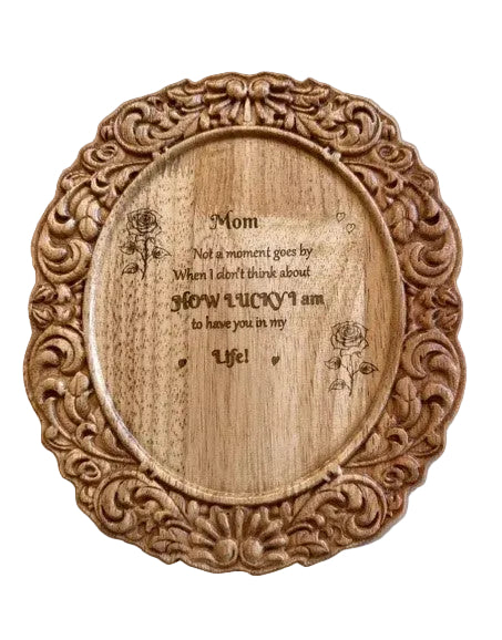 Tracery Carving and Custom Engraved Oval Sign