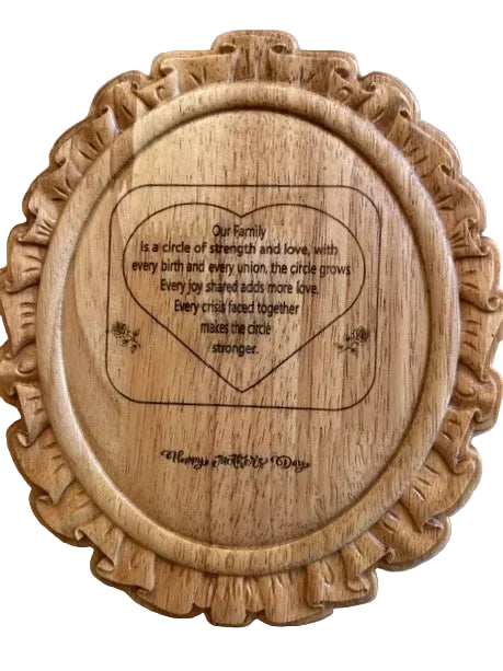 Tracery Carving and Custom Engraved Oval Sign