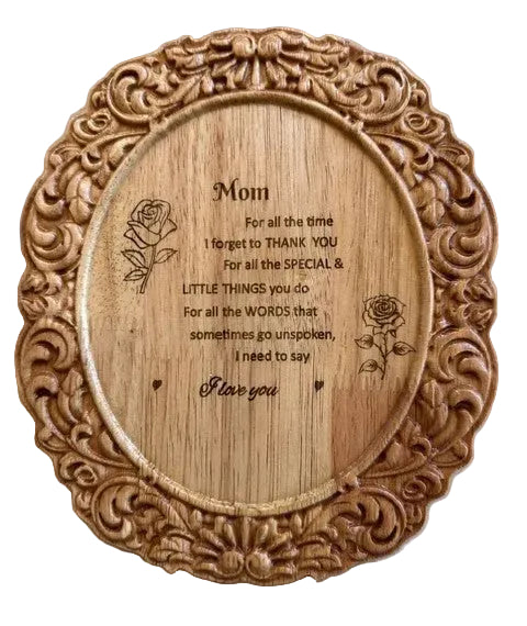 Tracery Carving and Custom Engraved Oval Sign