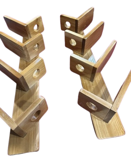 Handmade Solid Wood Wall-Mounted Wine Rack